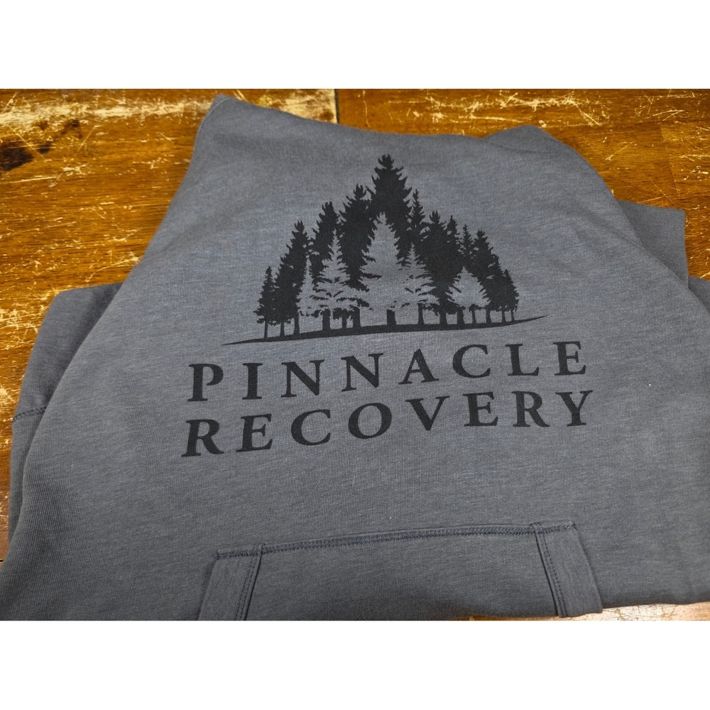 New Era Pinnacle Recovery Hoodie Womens Medium Gray Graphic Pullover Thumbholes